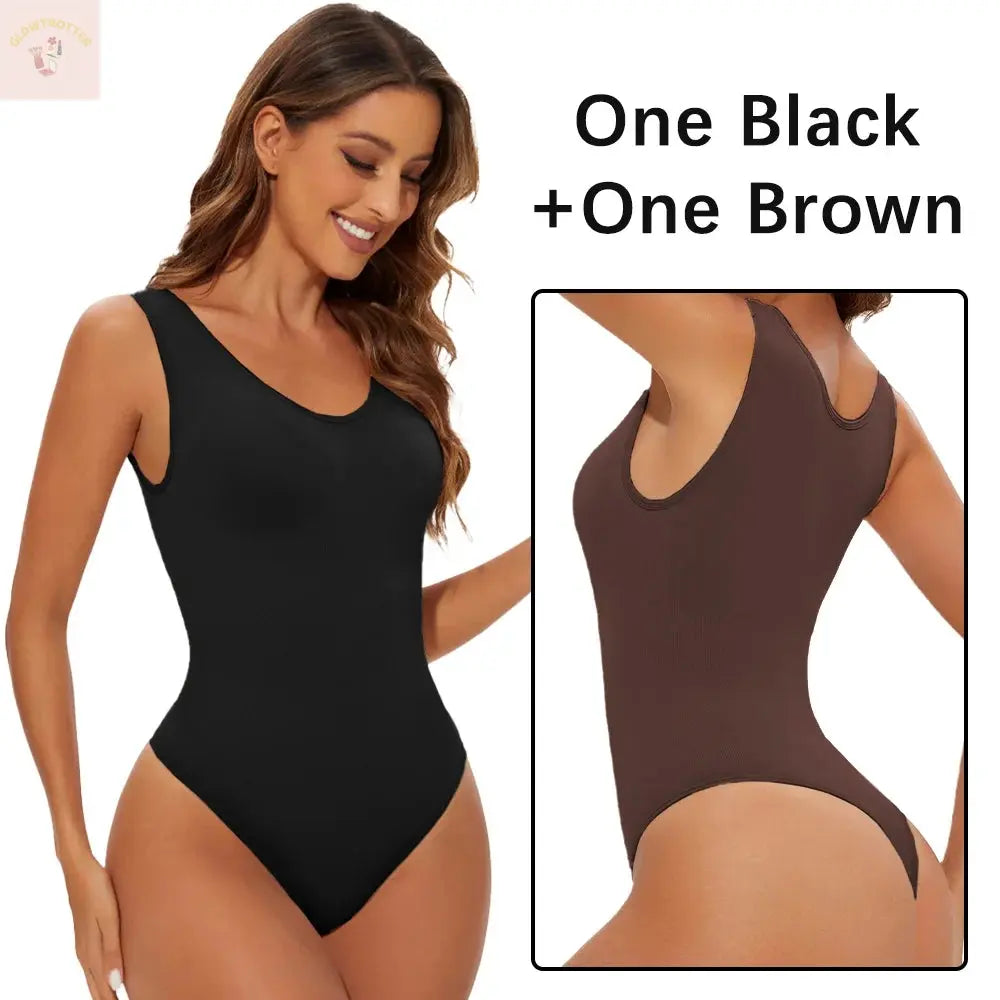 Seamless Shapewear Bodysuit for Women Body Shaper Thong Body Shaping Sculpting Breast Slimming Wide Shoulder Straps Shapers New GlowTrotter